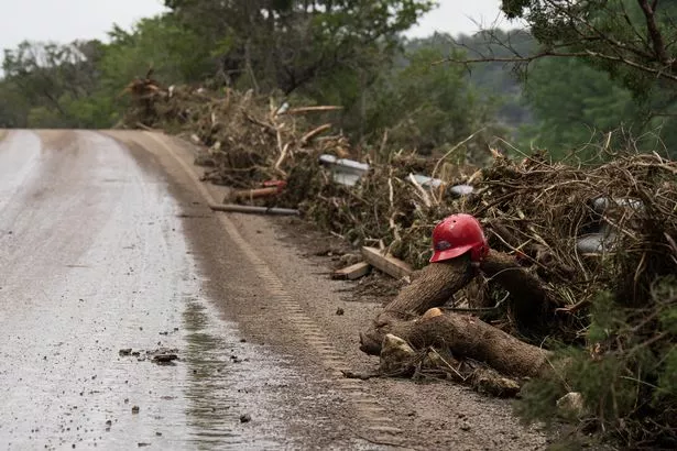 Flood debris in Texas Flood debris in Texas